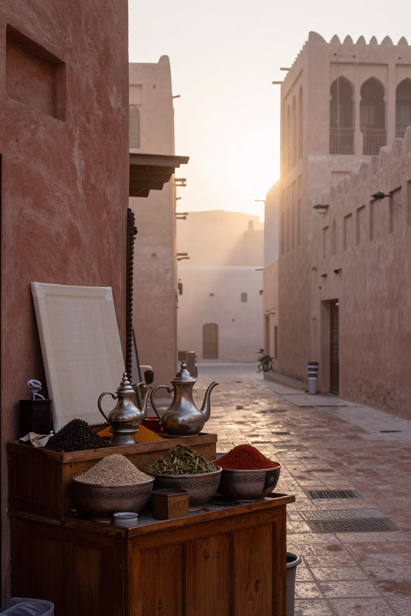 Canvas in Muscat at Dawn Light in in Muscat, Oman