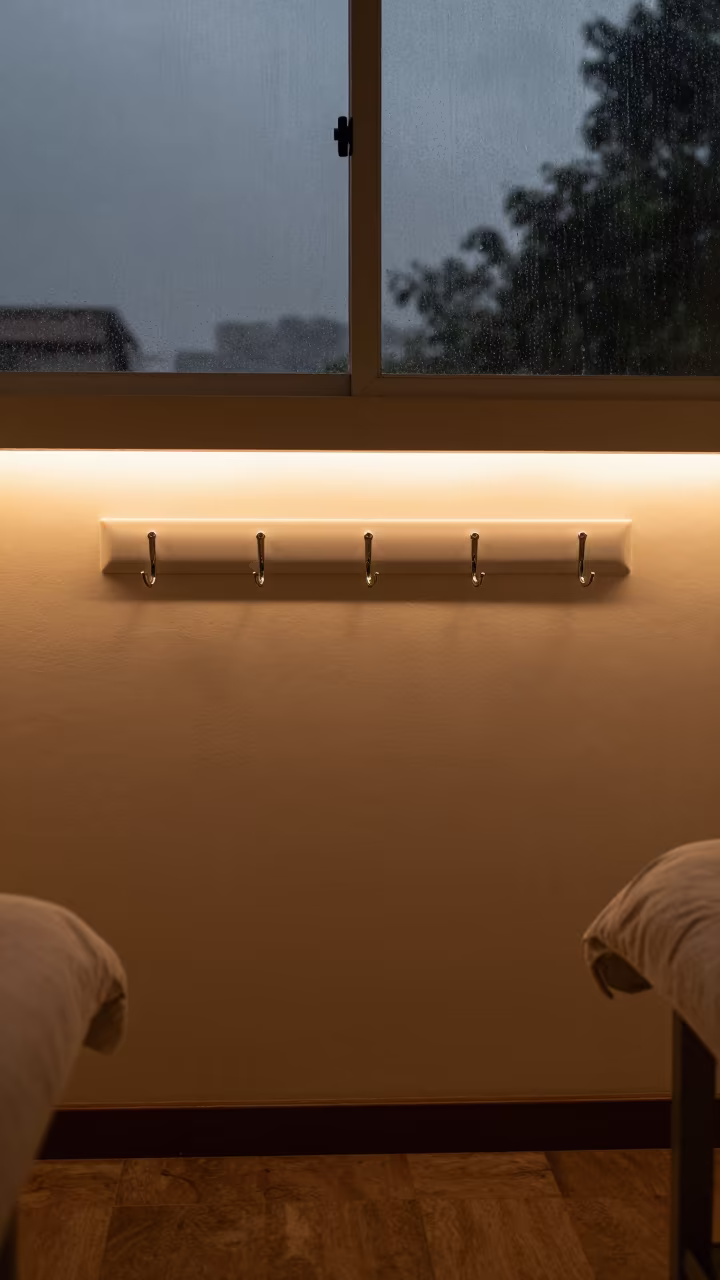 Cape Hook Rail in Nairobi Skincare Room Night in inside a skincare treatment room near Nairobi