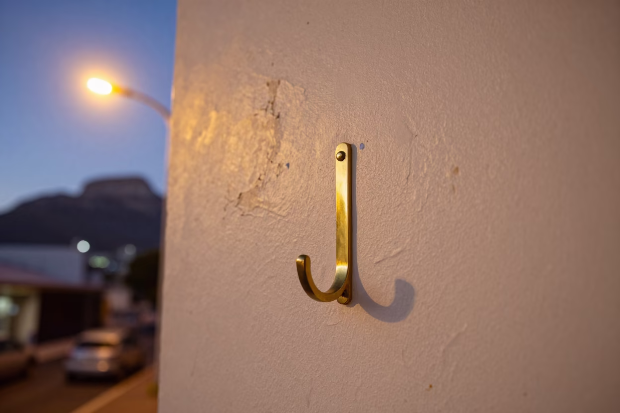 Cape Town Brass Wall Hook in in Cape Town, South Africa