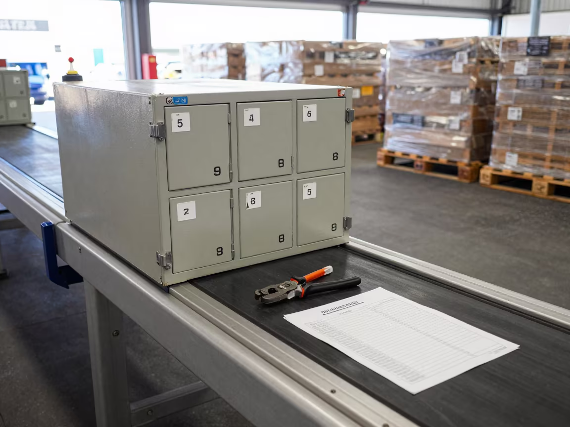 Cape Town Logistics Locker Seal Tags and Cutters in at a parcel sorting belt in Cape Town