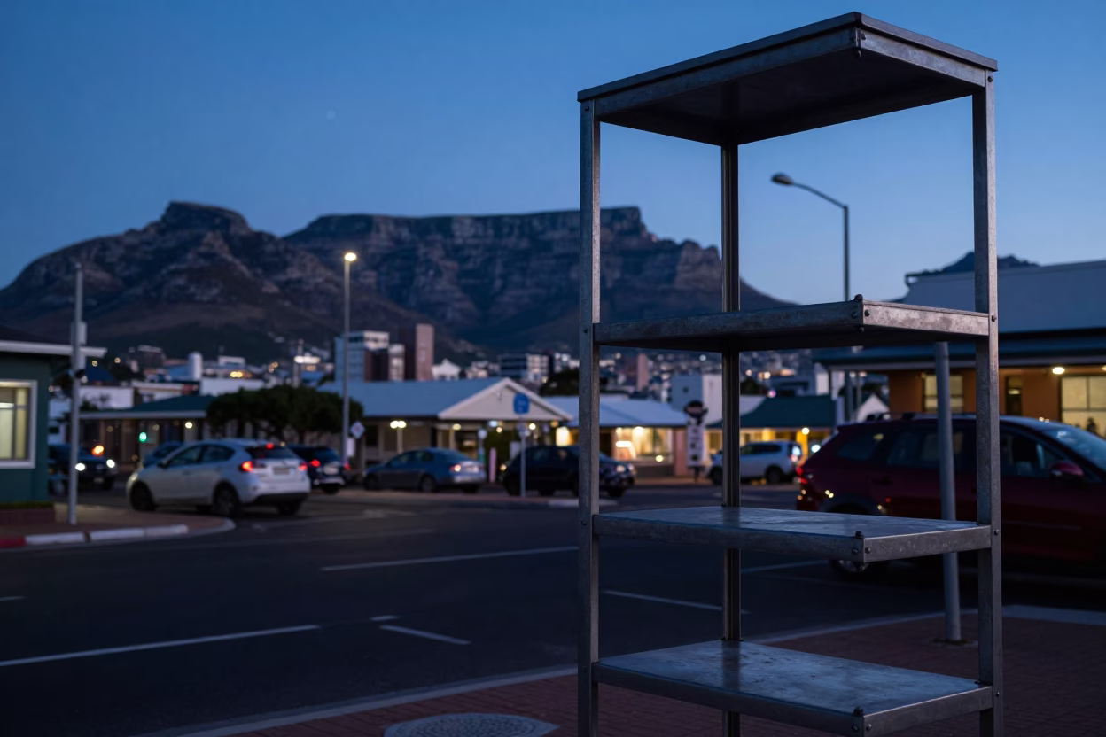 Cape Town Street Scene at The Still Hours Before Dawn Light in in Cape Town, South Africa