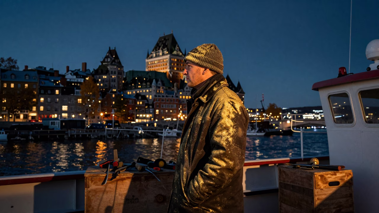 Captain in Gold Leaf Dust Montcalm Quebec in in the old quarter in Montcalm, Quebec City
