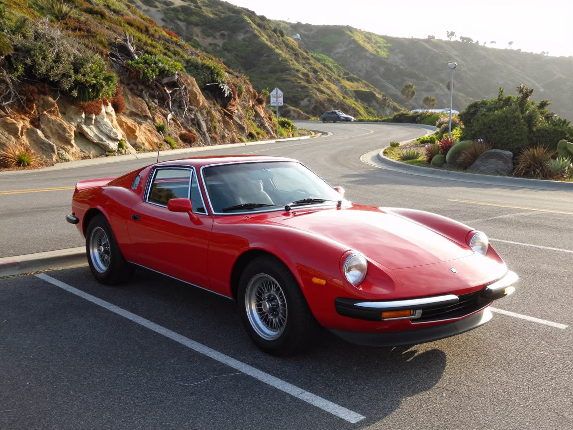 Car Parked at The Early Afternoon Light in San Diego in in San Diego, California, United States