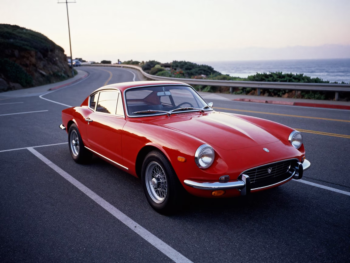 Car Parked at The Late Afternoon Light in San Diego in in San Diego, California, United States