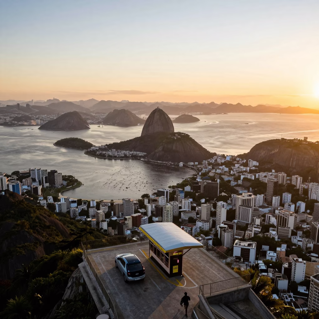 Car Station in Rio De Janeiro in in Rio de Janeiro, Brazil