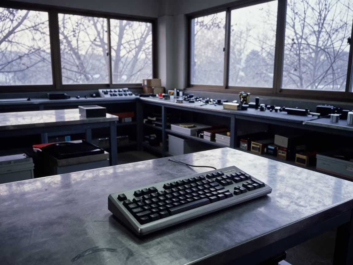 Carpet Cleaner Key Board in Hangzhou Stockroom in inside a stockroom behind the sales floor in Hangzhou