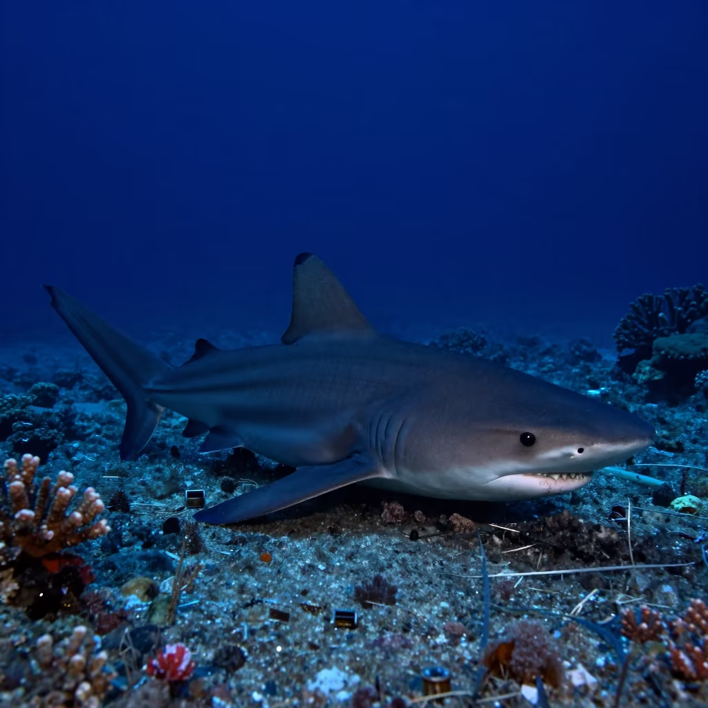 Carpet Shark on Coral Rubble at Night in beneath a reef ledge in tropical shallows near Denpasar