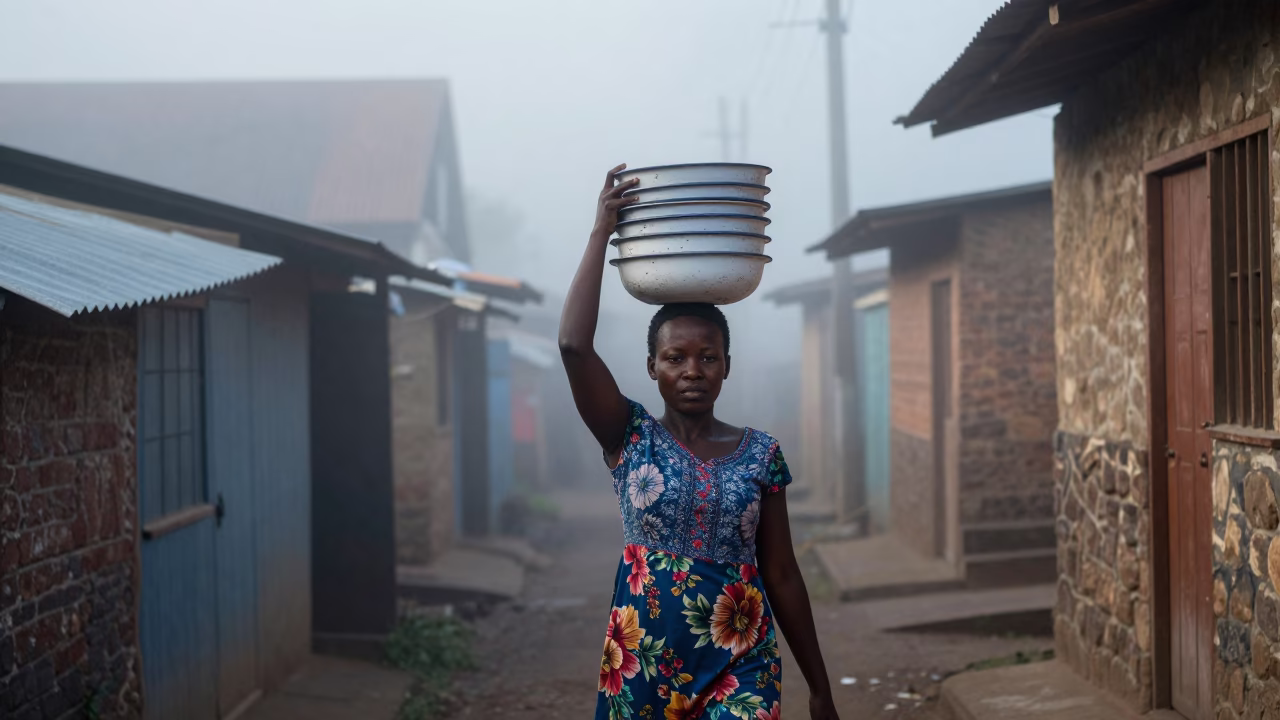 Carrying Bowls in Johannesburg in in Johannesburg, South Africa
