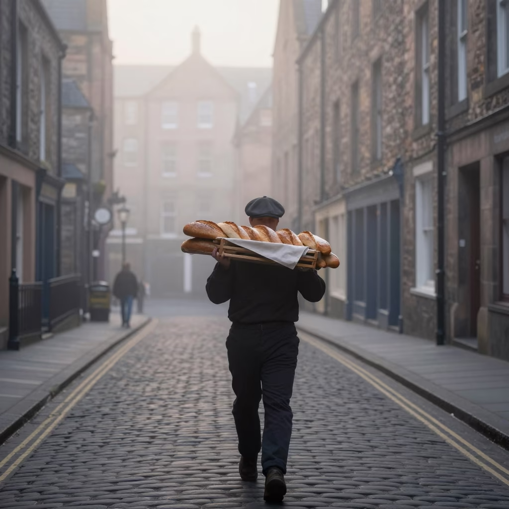 Carrying Bread in Edinburgh in in Edinburgh, United Kingdom