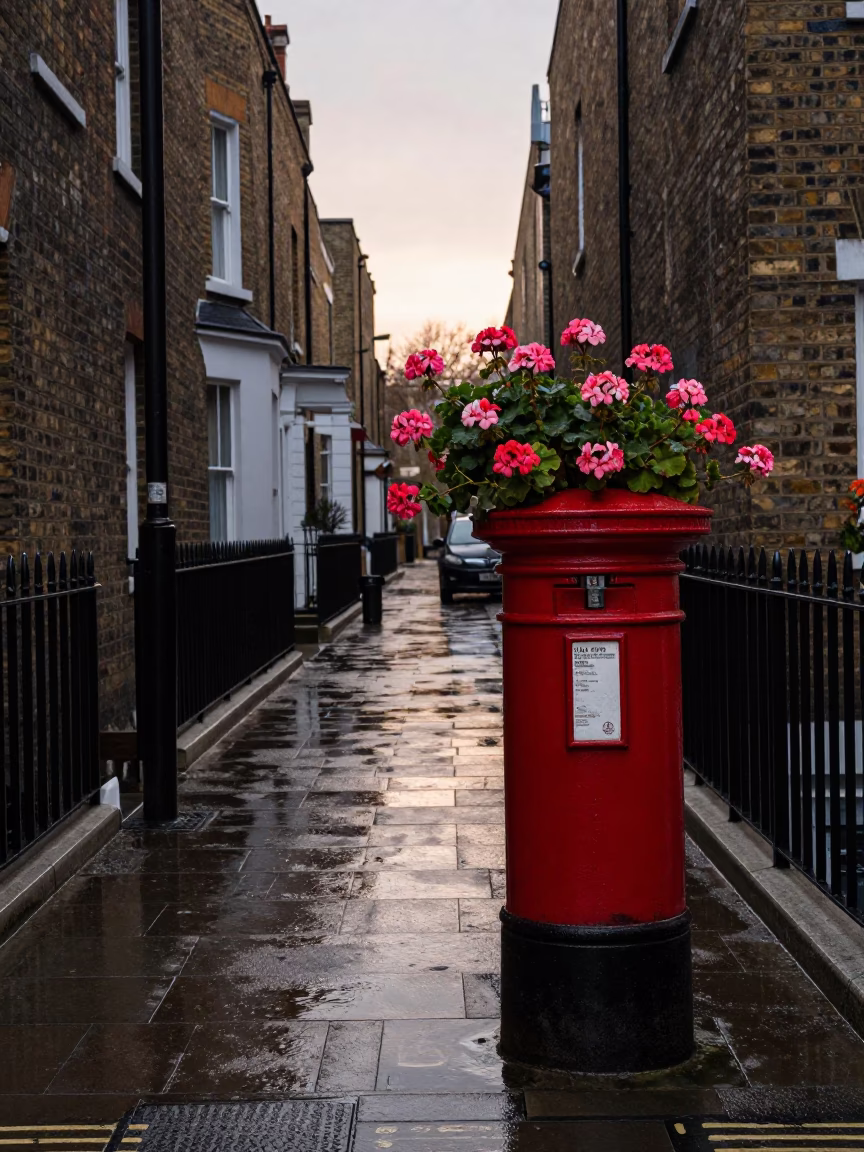 Carrying Geranium in London in in London, United Kingdom