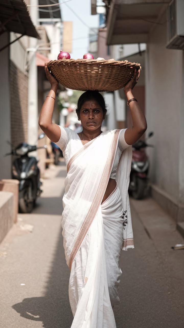Carrying Onion in Kochi in in Kochi, India