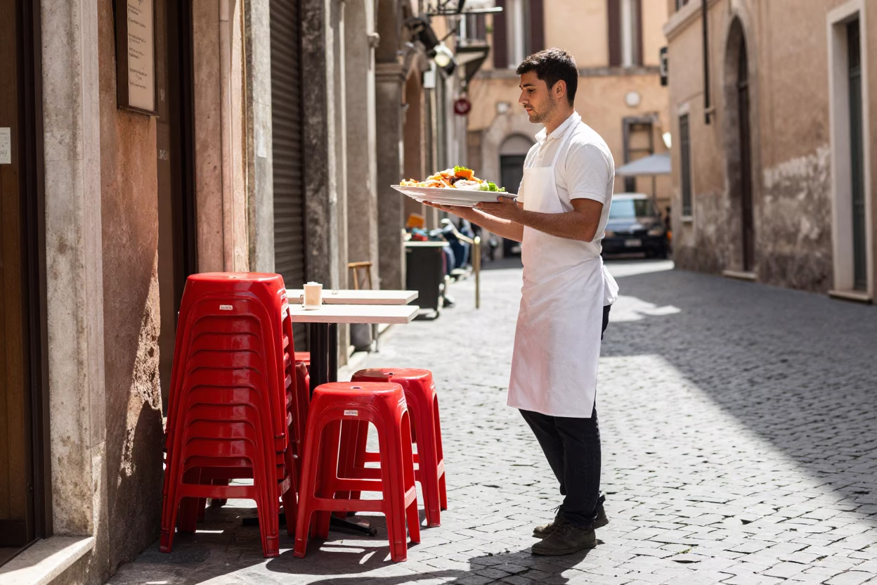 Carrying Plate in Rome in in Rome, Italy