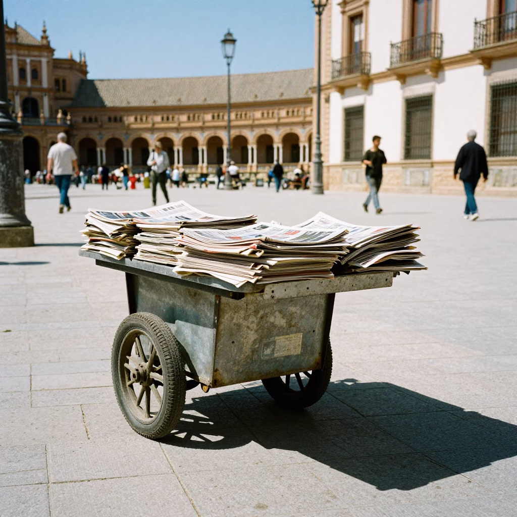 Cart Clutter in Seville in in Seville, Spain