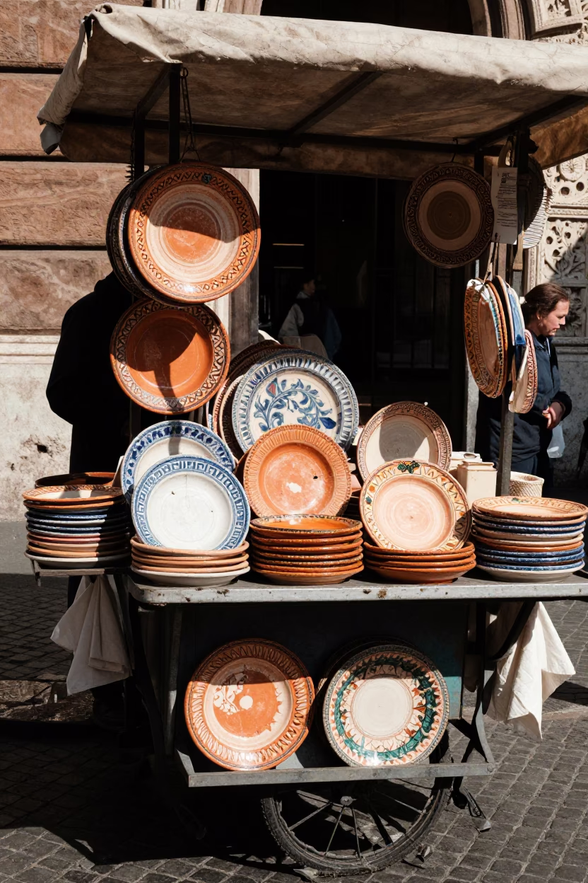 Cart Display in Rome in in Rome, Italy