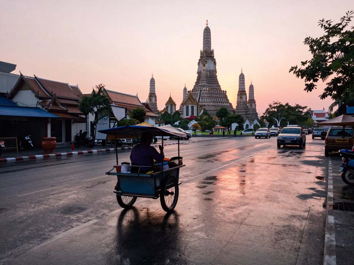 Cart Scene in Bangkok in in Bangkok, Thailand