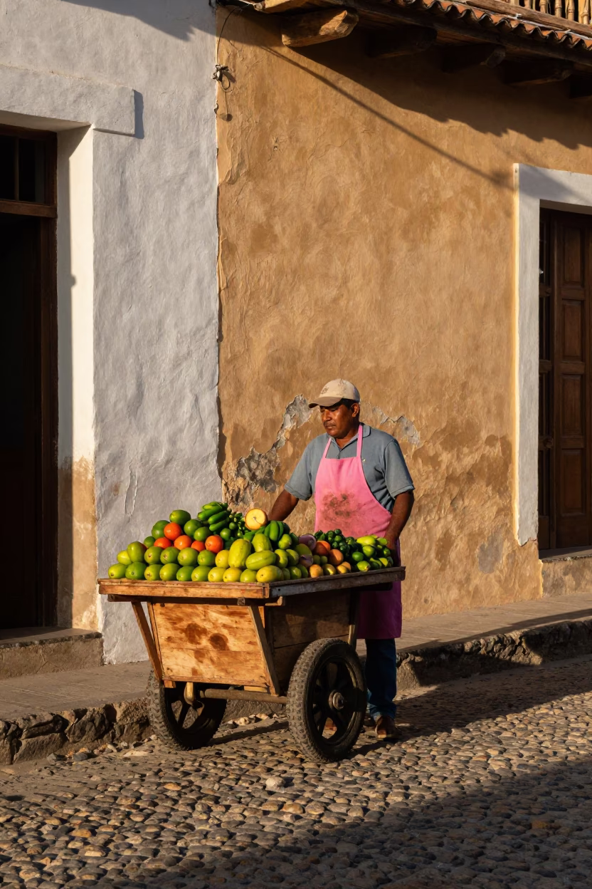 Cartagena Fresh Fruit at Late Afternoon Light in in Cartagena, Colombia