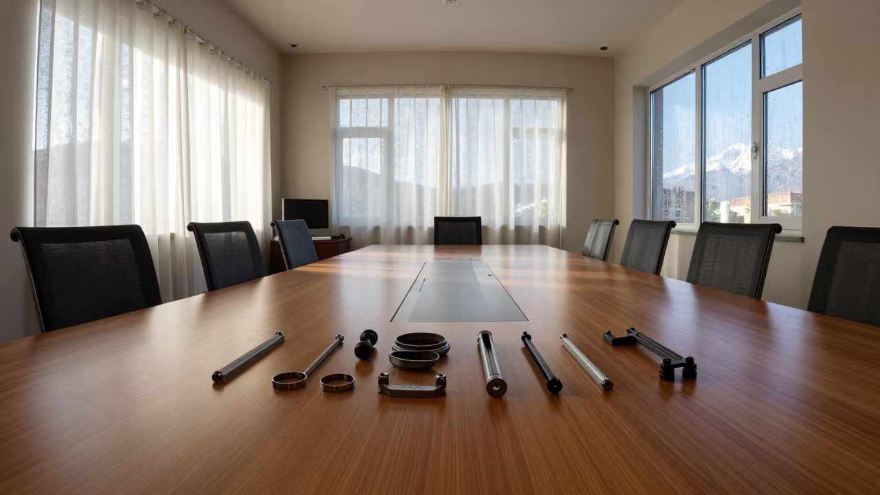 Caster Kit in Skardu Conference Room Morning Light in inside a conference room near Skardu