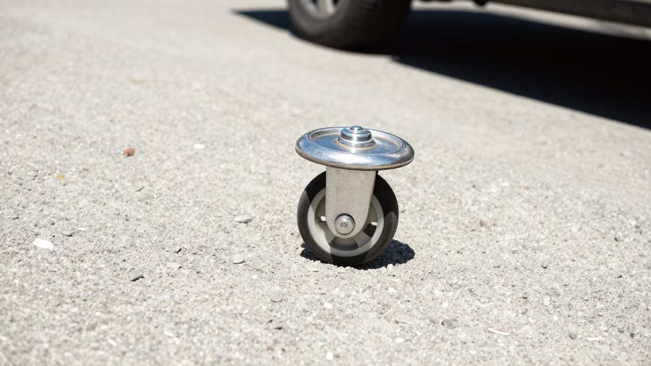Caster Wheel in San Francisco at The Flat Glare Of Noon Light in in San Francisco, California, United States