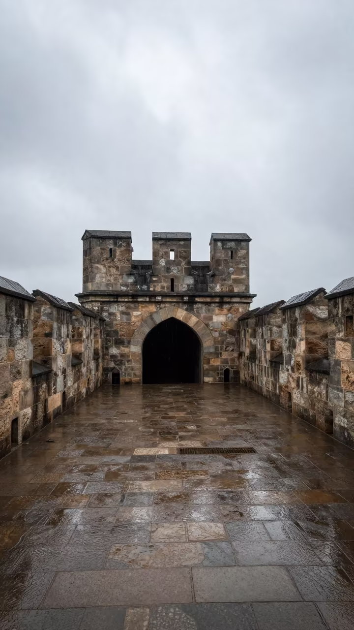 Castle Barbican in Kitwe Atrium Monsoon Light in inside a vaulted atrium in Kitwe