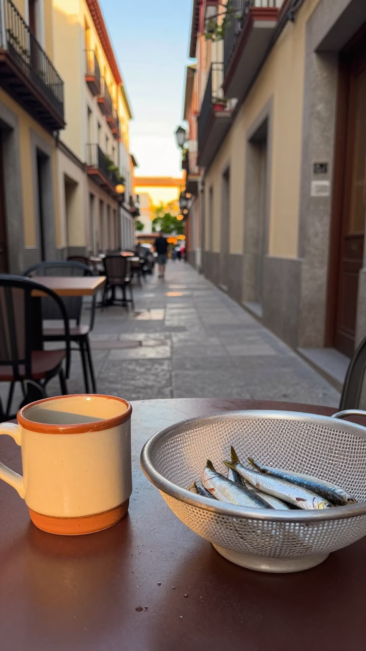 Casual Meal in Madrid in in Madrid, Spain