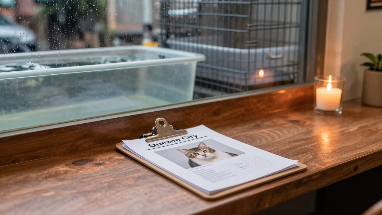Cat Adoption Clipboard in Quezon City Fish Counter in inside a fish bagging counter zone in Quezon City