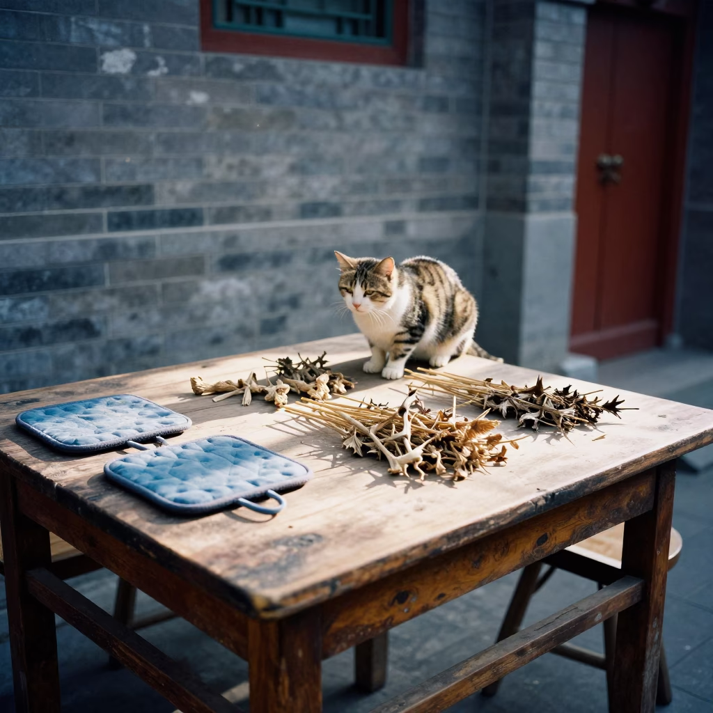 Cat at Afternoon Light in Beijing in in Beijing, China