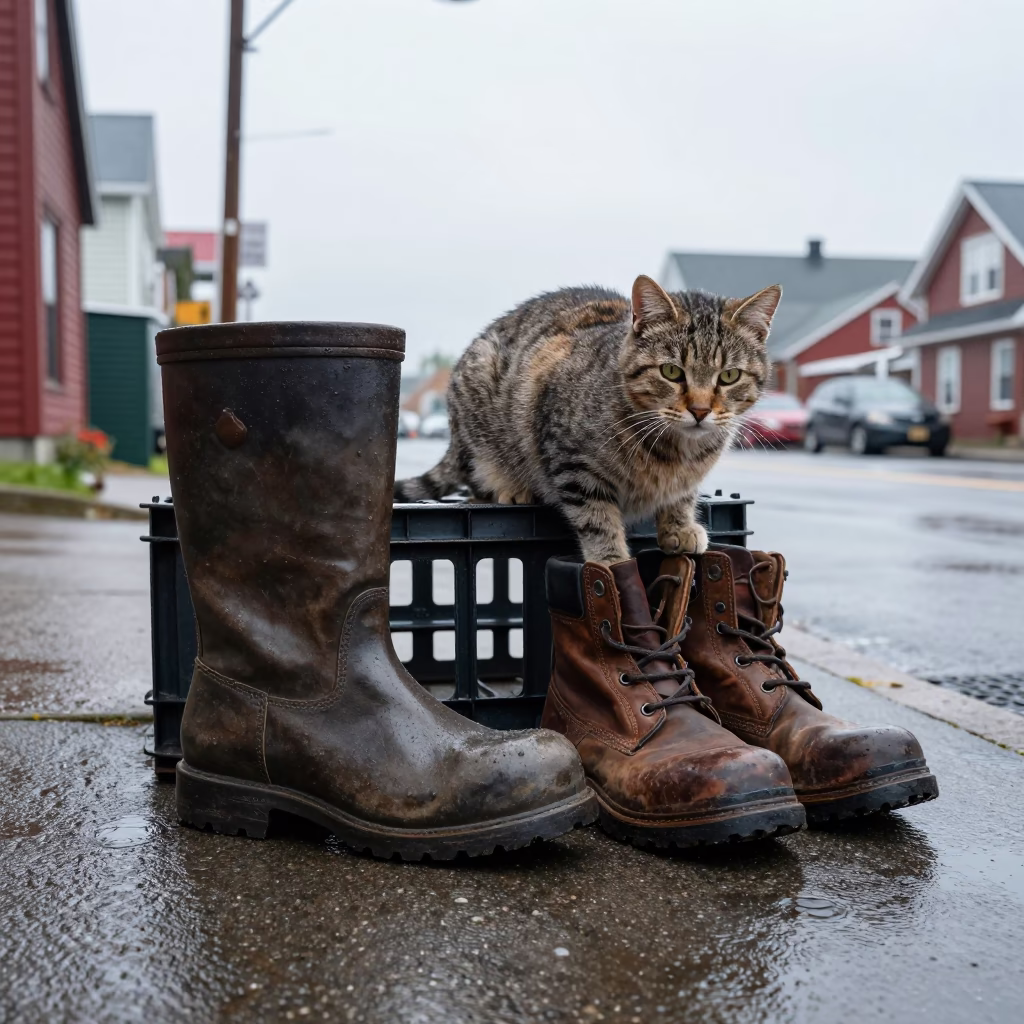 Cat at Midday Light in Halifax in in Halifax, Nova Scotia, Canada