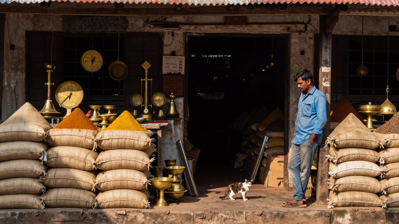 Cat at Noon Light in Kochi in in Kochi, India