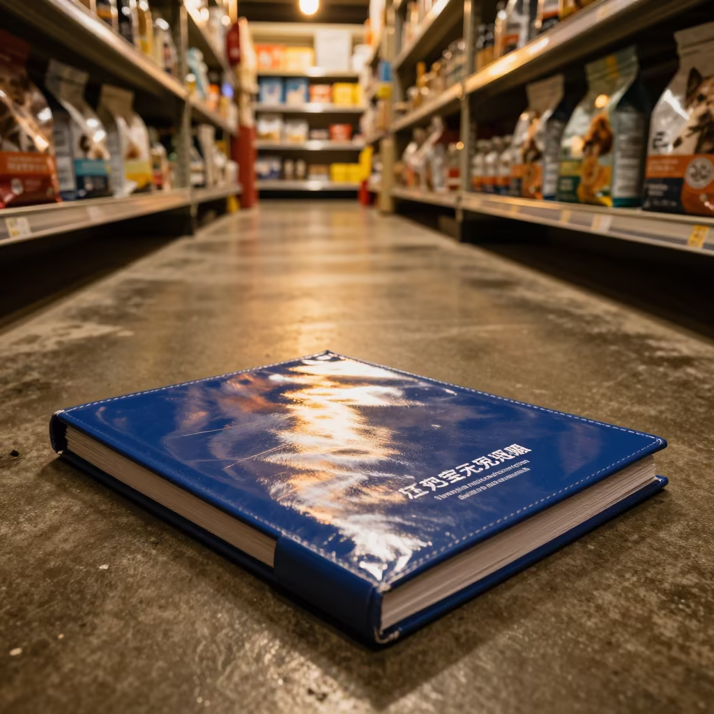 Cat Binder Midnight Intake Pet Store Wuhan in inside a pet store aisle in Wuhan