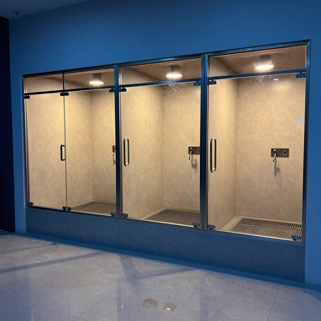 Cat Condo Wall in Manila Dog Wash Evening in at a self-serve dog wash station in Manila