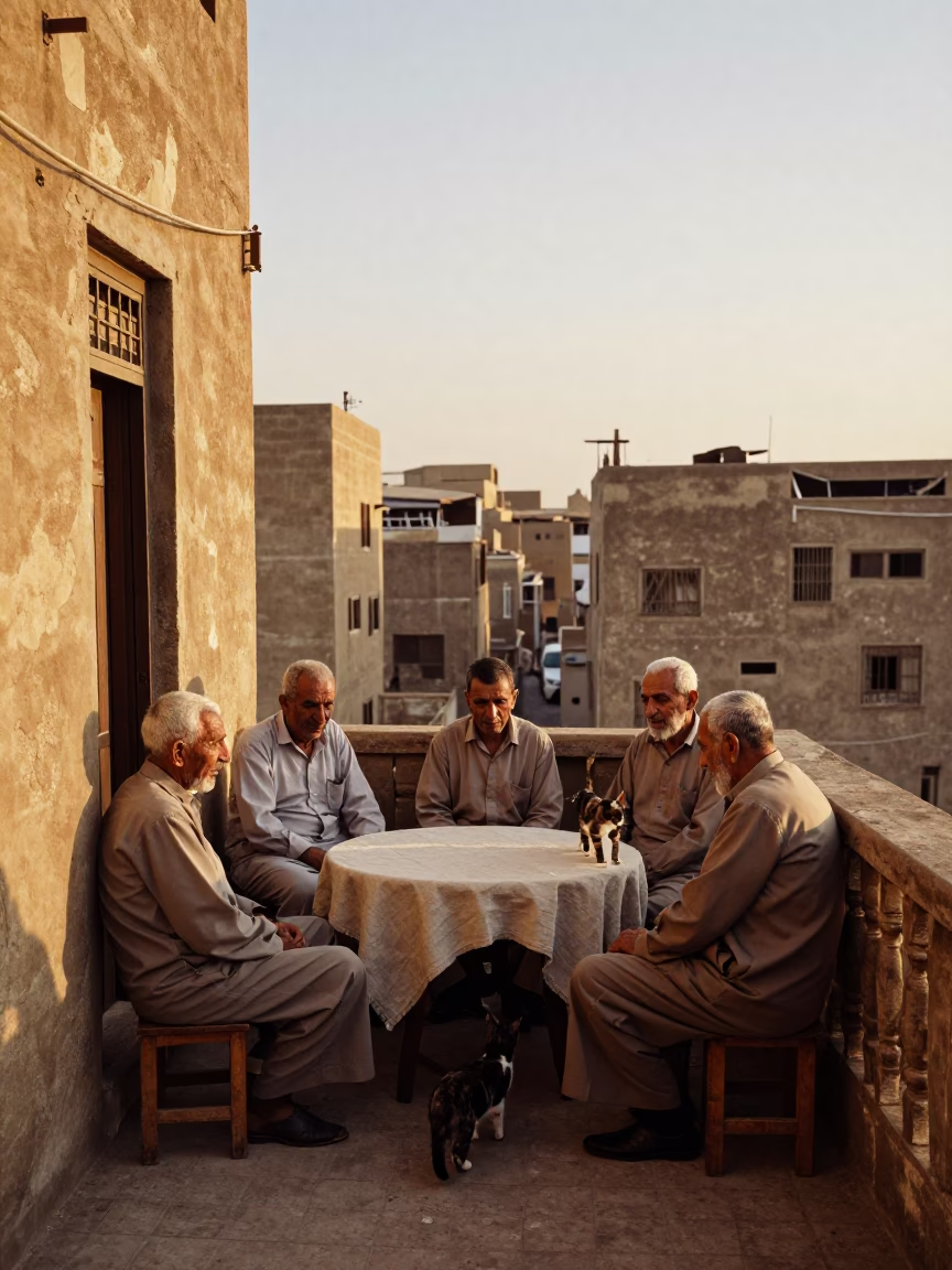 Cat in Cairo at Golden Hour in in Cairo, Egypt