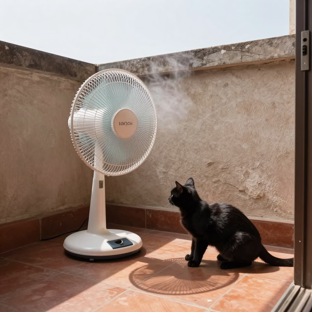 Cat in Chennai at Afternoon Light in in Chennai, India