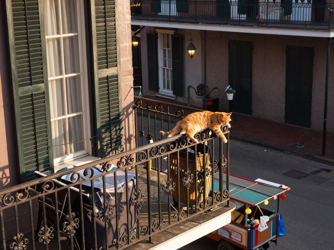 Cat in New Orleans in in New Orleans, Louisiana, United States