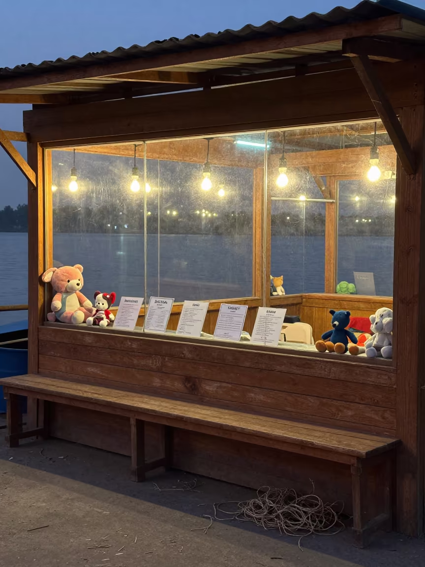 Cat Lounge Window Perch with Toys in Srinagar in inside a fish bagging counter zone in Srinagar
