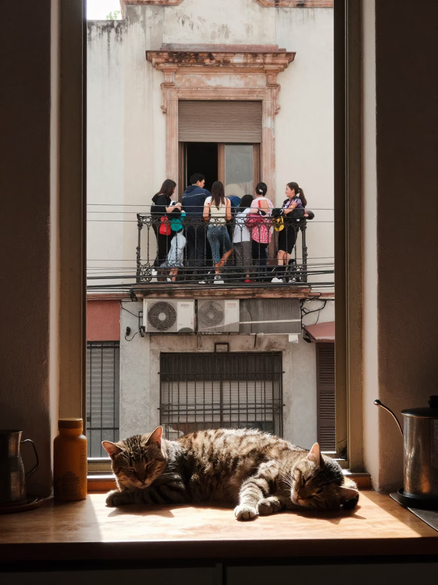 Cat Napping in Buenos Aires in in Buenos Aires, Argentina