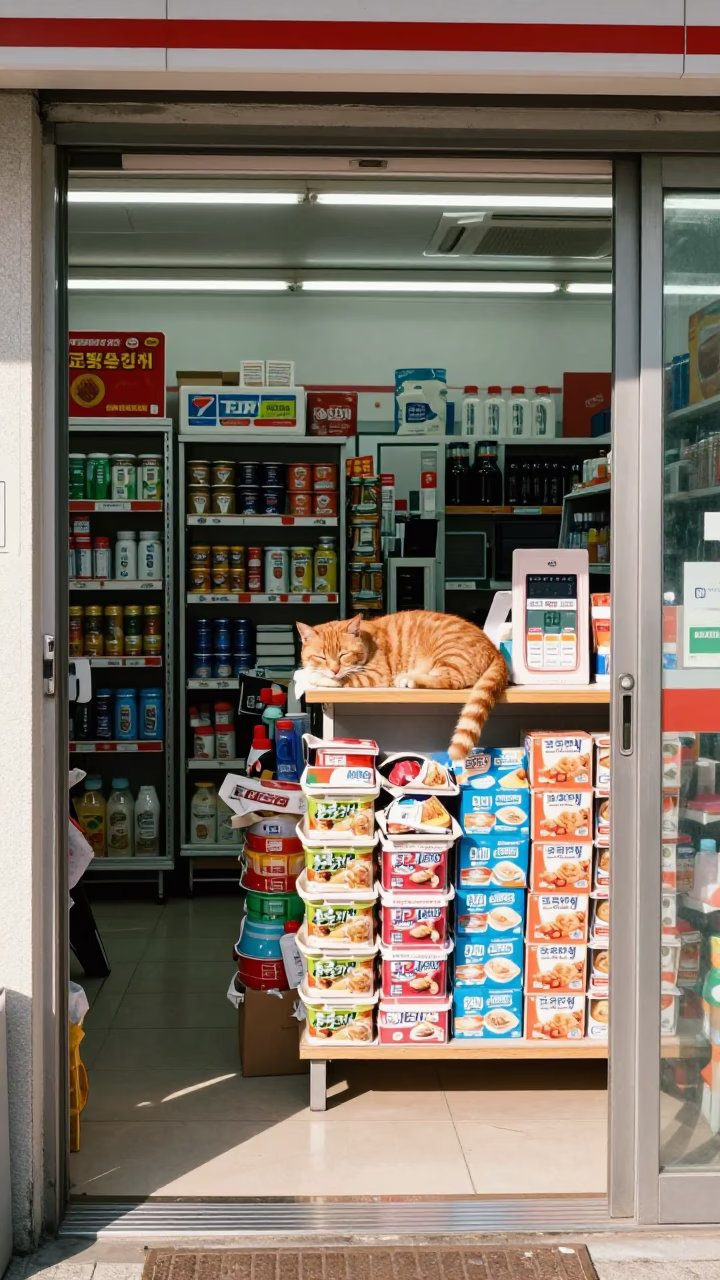 Cat Napping in Busan in in Busan, South Korea
