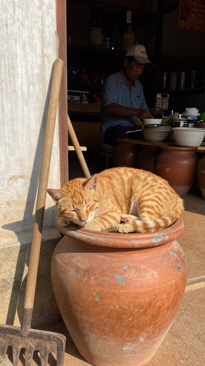 Cat Napping in Chiang Mai in in Chiang Mai, Thailand
