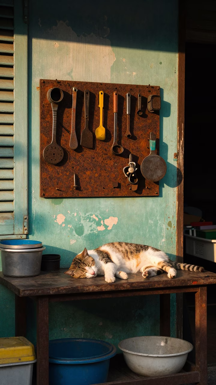 Cat Sleeping in Bangkok in in Bangkok, Thailand