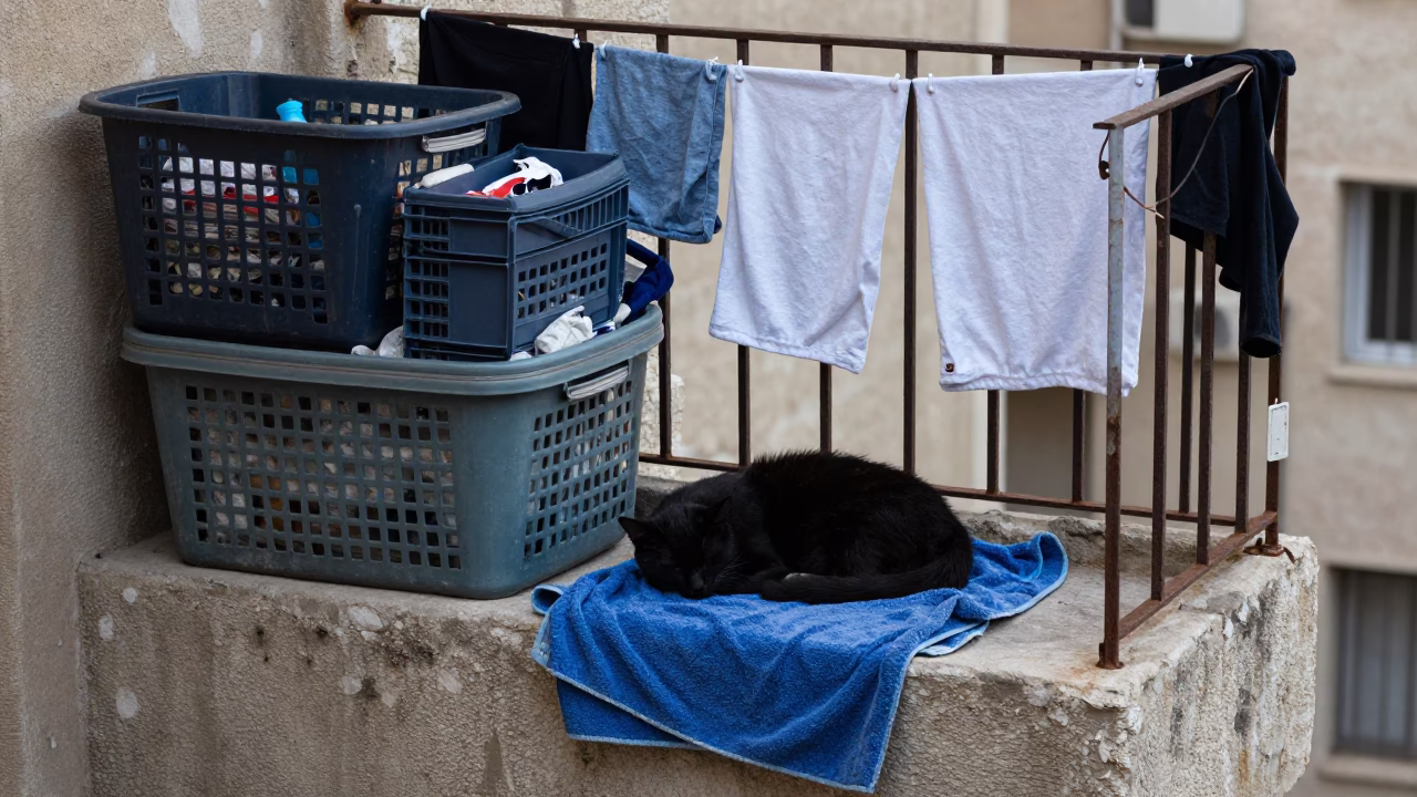 Cat Sleeping in Beirut in in Beirut, Lebanon