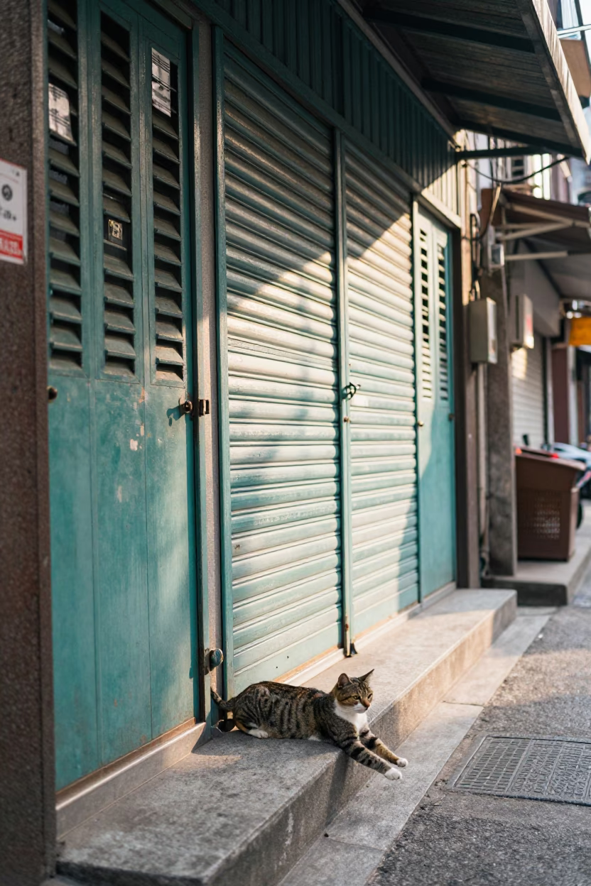 Cat Stretching in Taipei in in Taipei, Taiwan