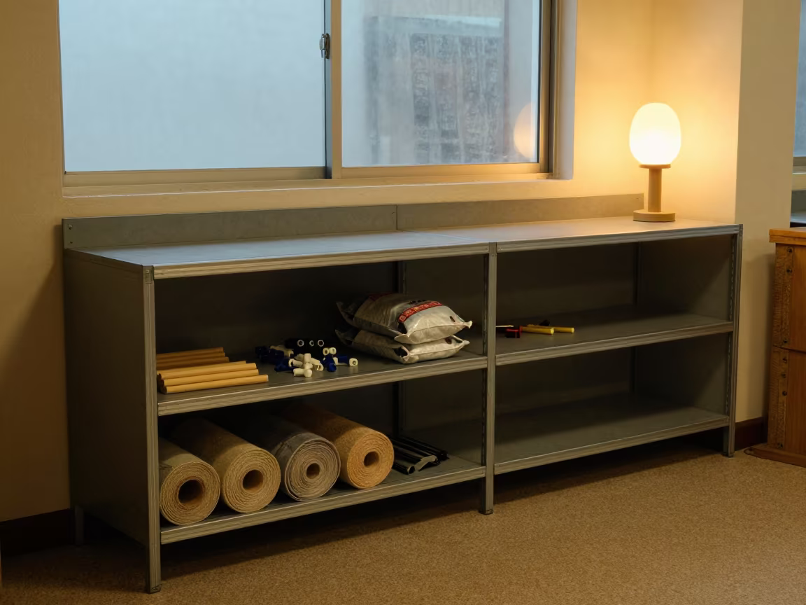 Cat Tree Parts Shelf Before Sunrise in inside a fish bagging counter zone in Libreville