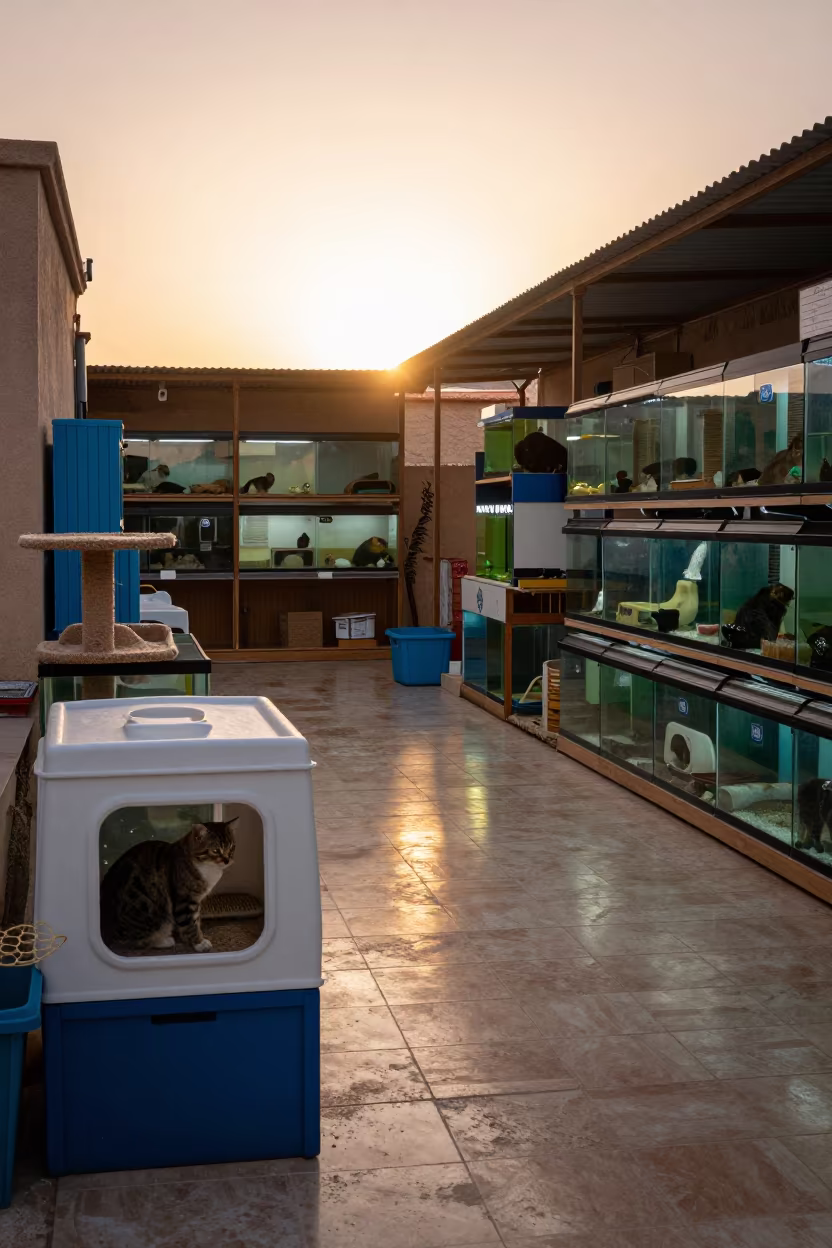 Cat Window Perch Repair Bin Sunset Pet Store Kenitra in inside a pet store aisle near Kenitra