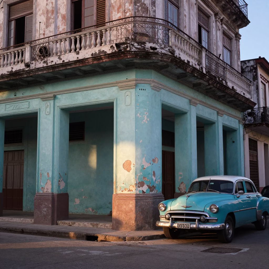 Catching Light at Nautical Dawn Light in Havana in in Havana, Cuba