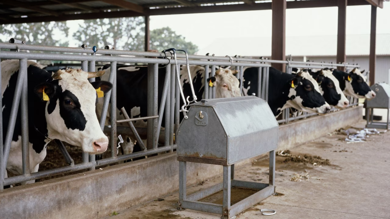 Cattle Chute in Eswatini Milking Parlor in inside a milking parlor in Eswatini