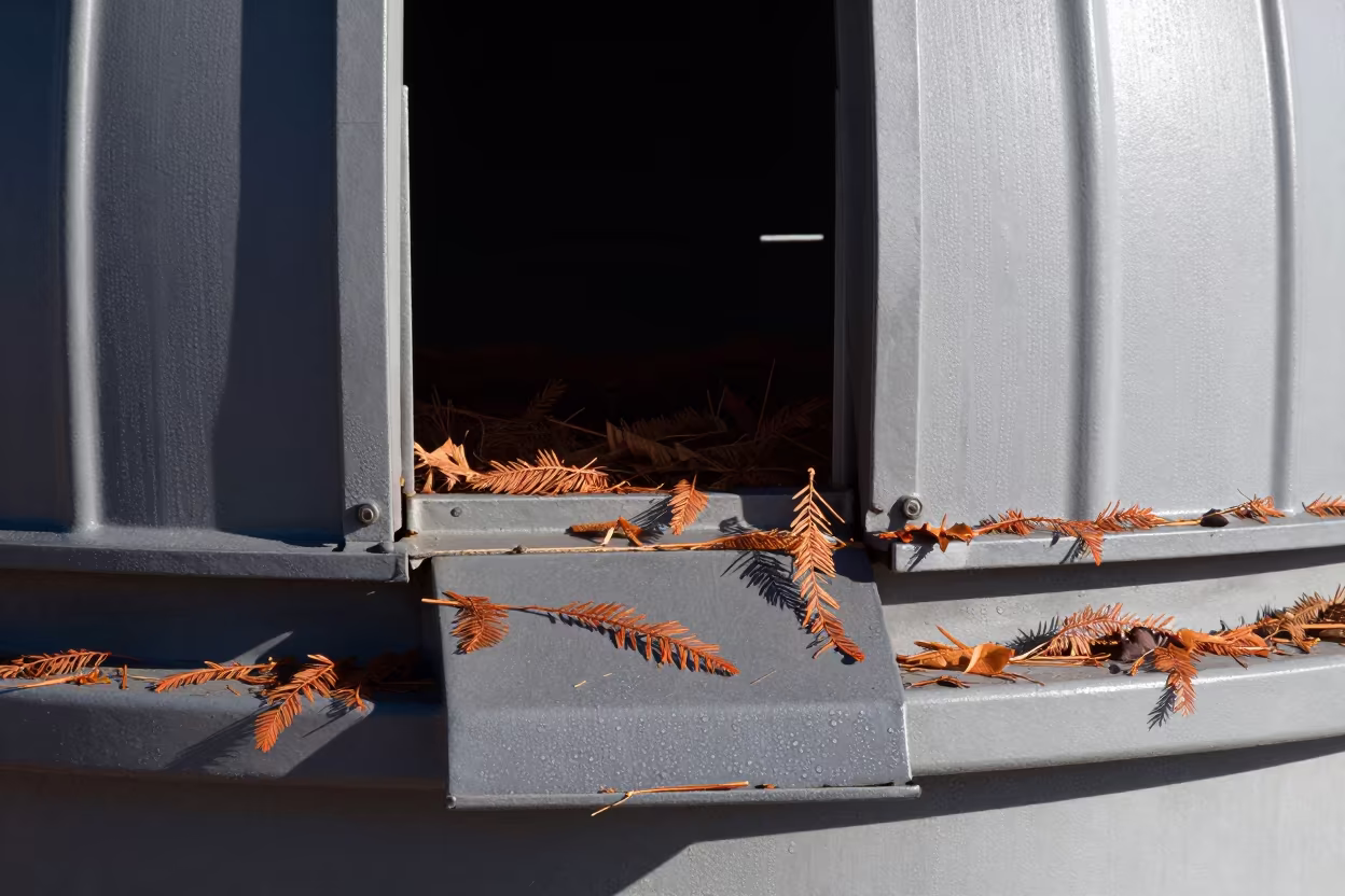 Cedar Needles on Observatory Dome Argentina in beside an observatory dome in Argentina