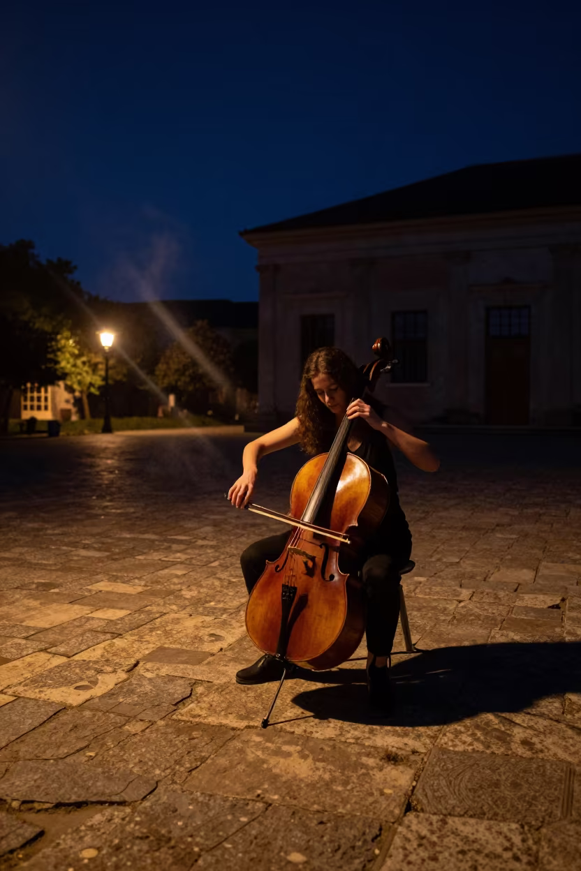 Cello Recital in Leticia Night Courtyard in in a concert hall in Leticia