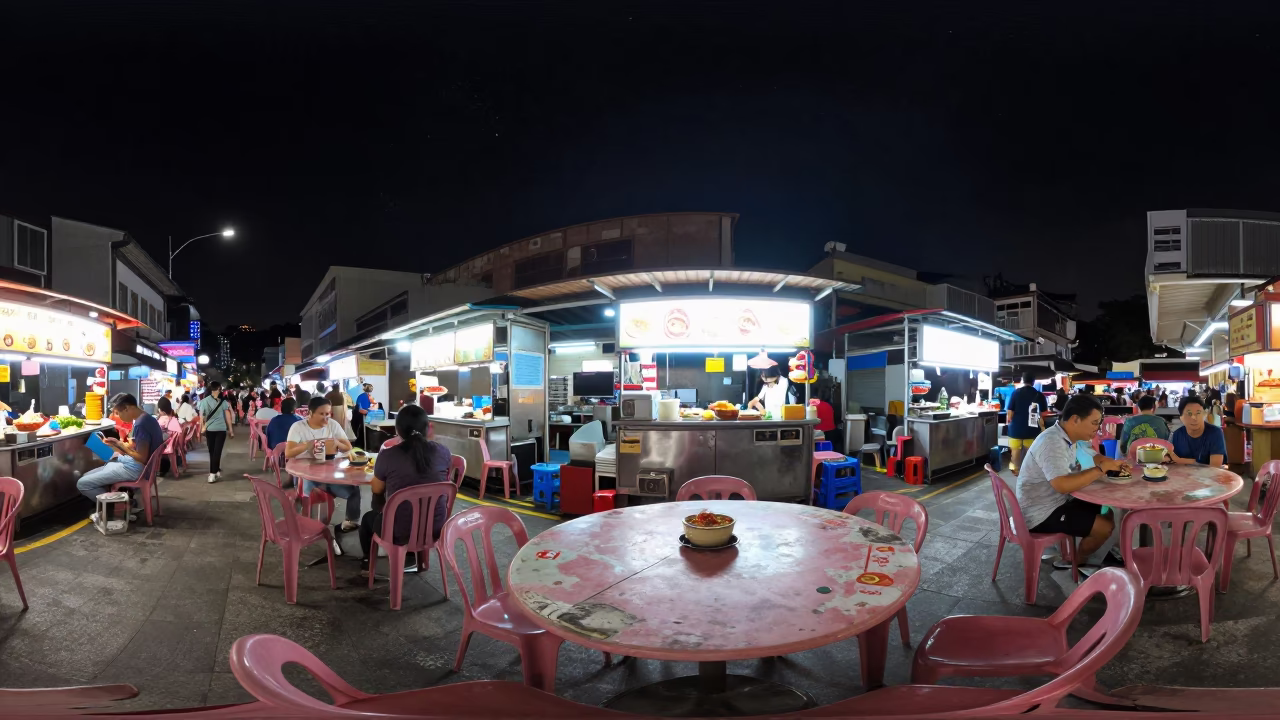 Center Dining in Singapore at The Deepest Night Sky Light in in Singapore, Singapore