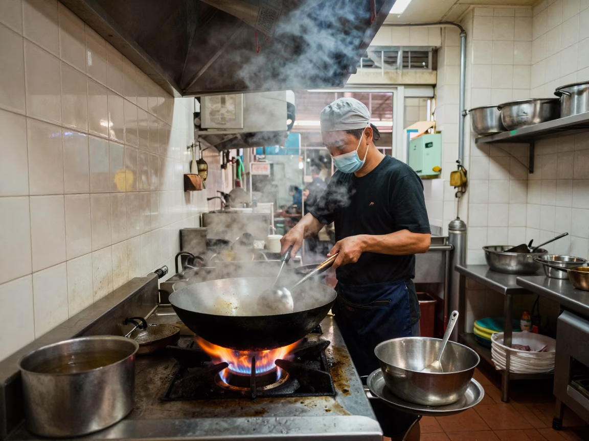 Center Kitchen in Singapore at The Predawn Darkness Light in in Singapore, Singapore