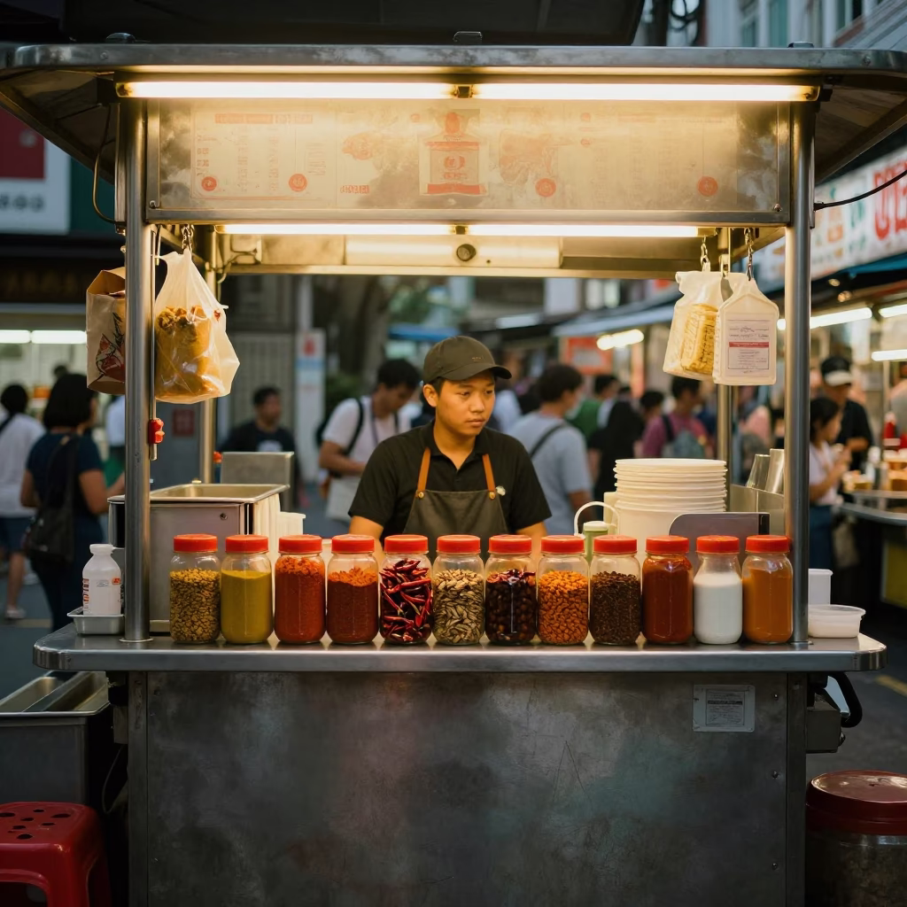 Center Stall at The Early Evening Light in Singapore in in Singapore, Singapore