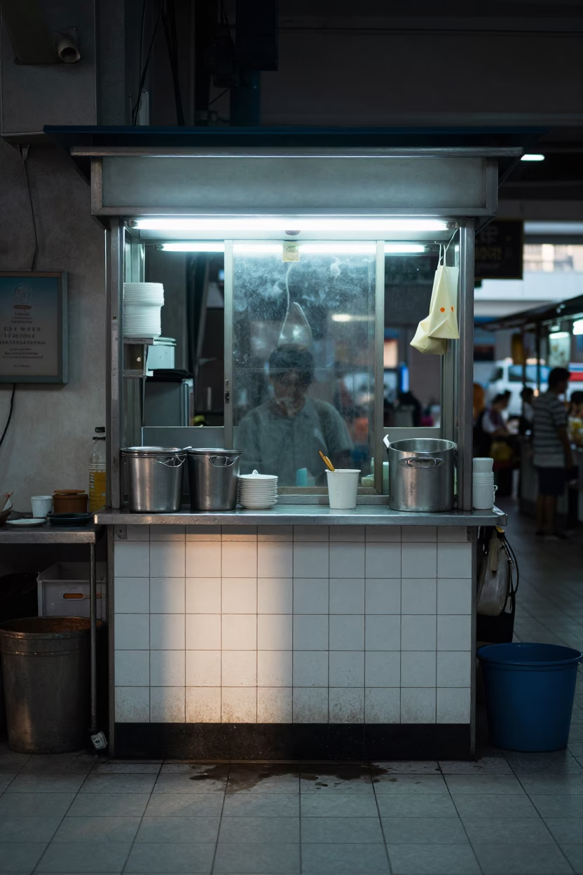 Center Stall in Singapore at Sunrise Light in in Singapore, Singapore